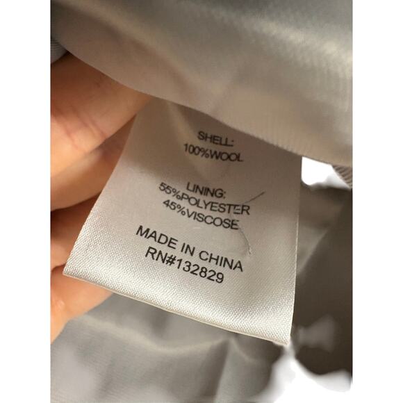 HELSA The Short Meeting 100% Wool Jumpsuit Romper Quiet Luxury Heather Gray M - Picture 4 of 10